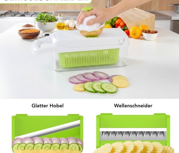 Rosenstein & Söhne 16in1-Gemüseschneider, Gemüsehobel, (Foto: PEARL GmbH)